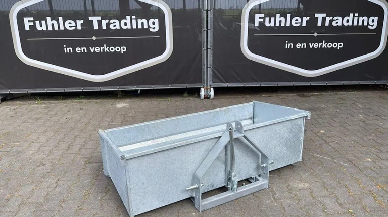 Transport / Grondbak met klep verzinkt 100-120-150 cm